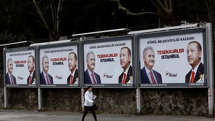 Watch: Tensions high in Istanbul as Erdogan's AK Party contest election results