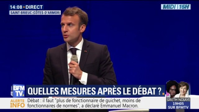 Nous ne résoudrons pas toutes les frustrations et les insatisfactions. : Emmanuel Macron prévient que le grand débat ne pourra pas apporter toutes les solutions aux problèmes des français