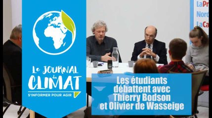 Climat: les étudiants débattent avec Thierry Bodson et Olivier de Wasseige