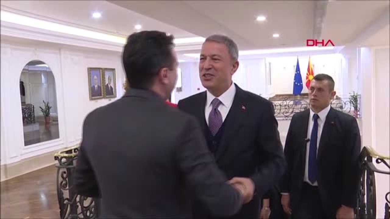 Dha Dış - Bakan Akar Kuzey Makedonya Başbakanı Zaev ile Görüştü
