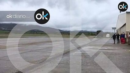 Un herido grave y 10 leves al salirse de la pista un avión militar en Jaca (Huesca)