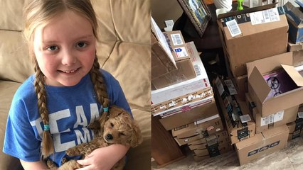 Little Girl With Brain Tumor Asks World For Dog Photos, Internet Delivers