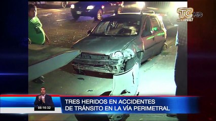 Seis carros se vieron involucrados en aparatosos accidente en la vía Perimetral
