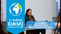 Climat: les étudiants débattent avec Marie-Christine Marghem