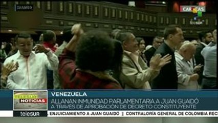 ANC de Vzla. aprueba levantar la inmunidad parlamentaria a Juan Guaidó
