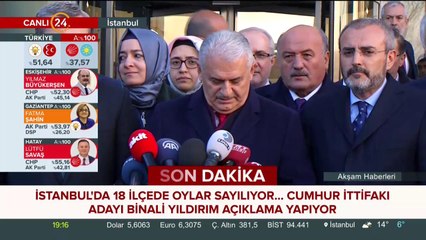 Binali Yıldırım açıklama yapıyor