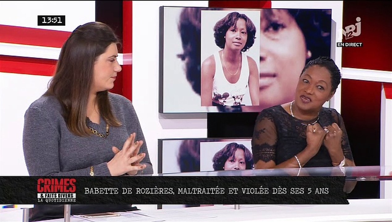 Regardez le témoignage de la chef Babette de Rozières maltraitée et violée dès ses 5 ans, dans "Crimes et faits divers" sur NRJ 12