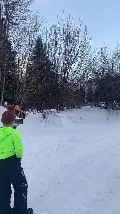 Teens Send Snowmobile into a Tree