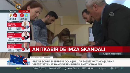 Anıtkabir'de imza skandalı