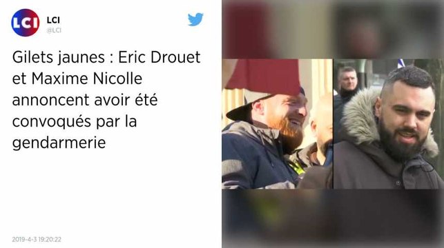 Gilets jaunes : Éric Drouet interrogé par la police, Maxime Nicolle convoqué jeudi