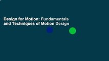 Design for Motion: Fundamentals and Techniques of Motion Design