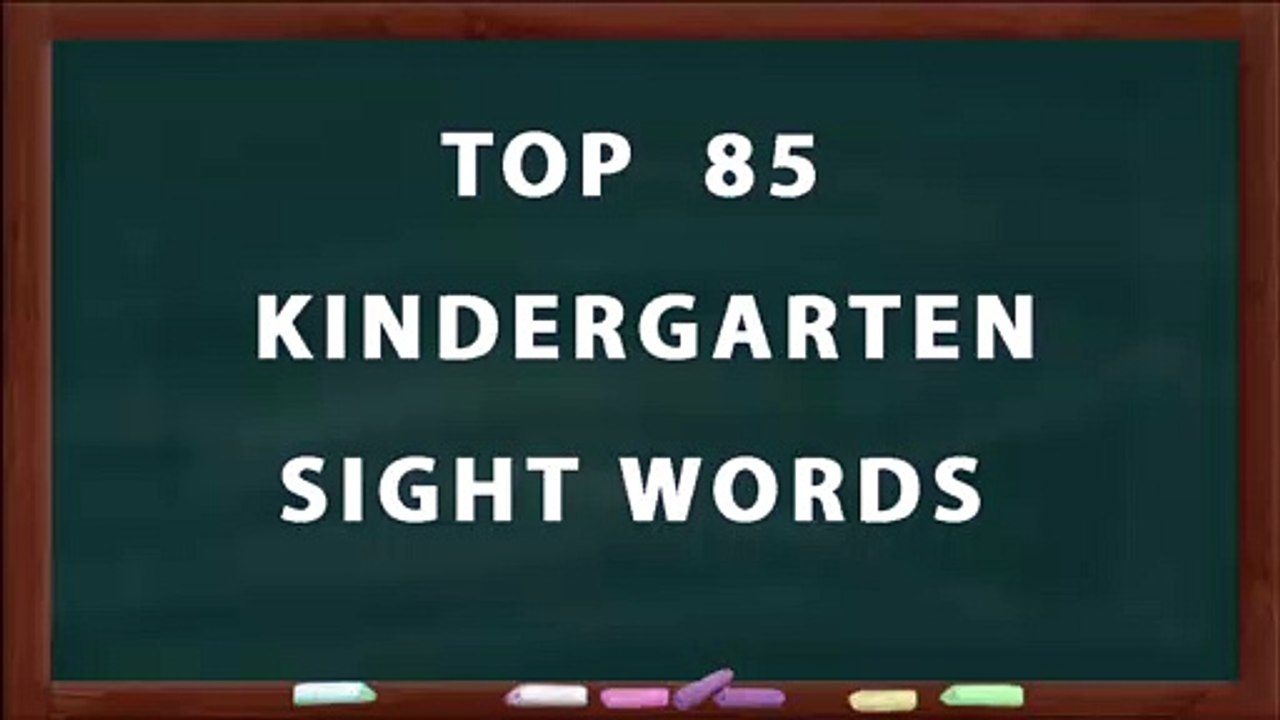 Top Kindergarten Sight Words