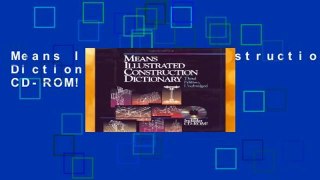 Means Illustrated Construction Dictionary: Includes CD-ROM! (RSMeans)