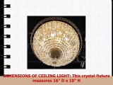Worldwide Lighting Empire Collection 6 Light Gold Finish and Clear Crystal Flush Mount