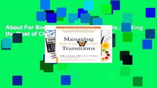 About For Books  Managing Transitions,: Making the Most of Change  Best Sellers Rank : #5
