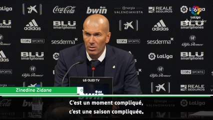 Zinedine Zidane : "c'est une saison très compliquée"