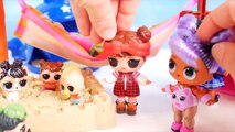 Barbie Chelsea Tiki Hut Morning Routine and Opening LOL Surprise Fuzzy Lils