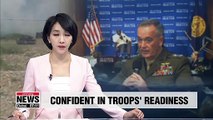 S. Korea, U.S. confident in level of readiness: Dunford