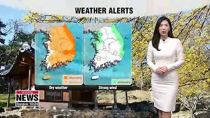 Download Video: Dry weather alerts in most areas, typhoon force winds