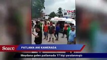 Filipinler'de 17 kişinin yaralandığı patlama kamerada