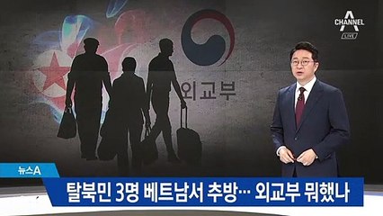 탈북민 3명 베트남서 체포돼 추방…외교부 뭐했나