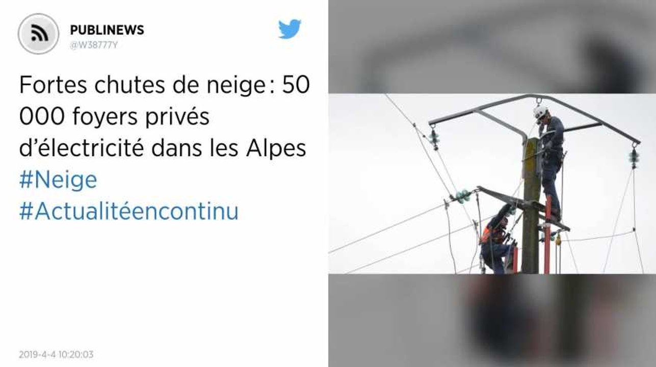Fortes chutes de neige : 50 000 foyers privés d’électricité dans les Alpes