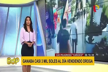 Barranco: capturan a ‘Carioco’, vendedor de droga ganaba casi S/ 3 mil diarios