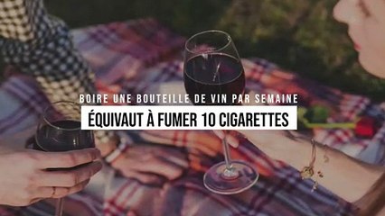 Boire une bouteille de vin par semaine équivaut à fumer 10 cigarettes