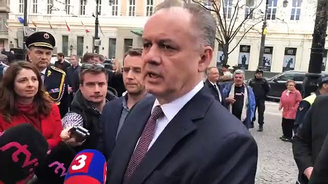 ZÁZNAM: Prezident A. Kiska po pietnej spomienke oslobodenia Bratislavy