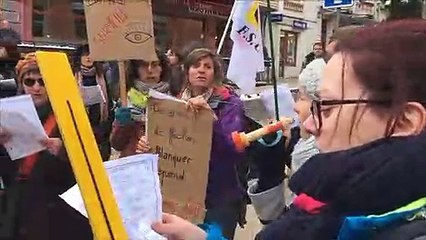 AIN : MANIF ENSEIGNANTS VALSERHONE CONTRE LA LOI BLANQUER