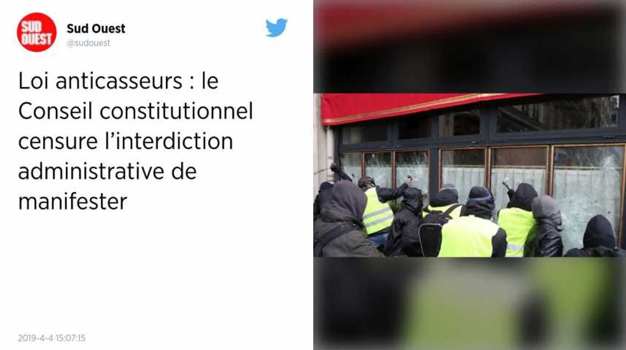 Loi anticasseurs. Le Conseil constitutionnel censure l’interdiction administrative de manifester