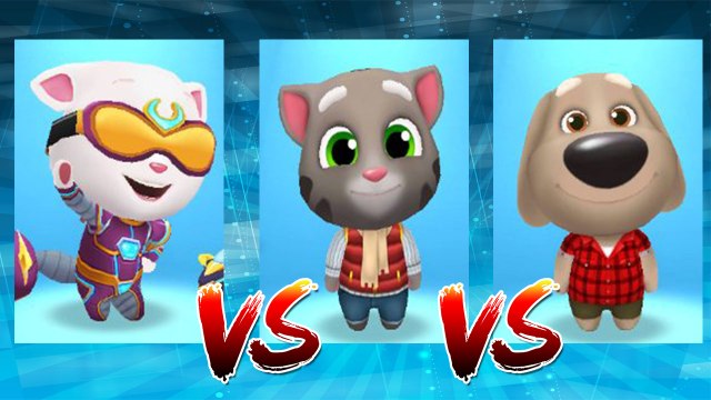 Cyber Angela vs Frosty Tom vs My Talking Ben — Talking Tom Gold Run Gameplay
