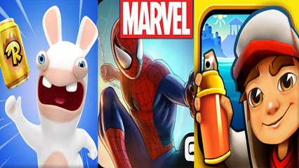 Rabbids Crazy Rush vs Spider Man Unlimited vs Subway Surfers - Gameplay Comparison