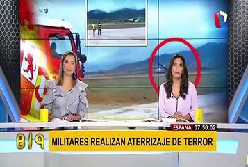 España: accidente de avión militar durante maniobras deja 9 heridos