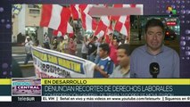 Trabajadores peruanos rechazan modelo económico de Martín Vizcarra