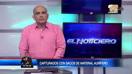 Capturados con sacos de material aurífero