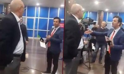 A Haber muhabiri, yalan haber yaparken Mahmut Tanal'a yakalandı