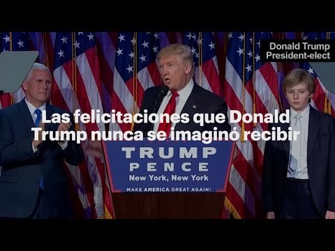 Las felicitaciones que Trump nunca imaginó recibir