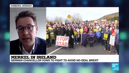 Merkel in Ireland: German Chancellor vows to fight to avoid no-deal Brexit