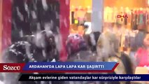 Nisan ayında yağan lapa lapa kar şaşırttı