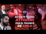 Así SALTÓ y LLORÓ ATTOLINI por el TRIUNFO de AMLO