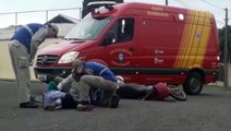 Mulher sofre fraturas em colisão de trânsito na Rua Pedro Ivo
