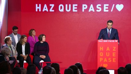 Sánchez apela a la movilización en la presentación de su campaña