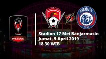 Jadwal Pertandingan Semifinal Piala Presiden Leg Kedua, Kalteng Putra Vs Arema FC, Jumat (5/4)