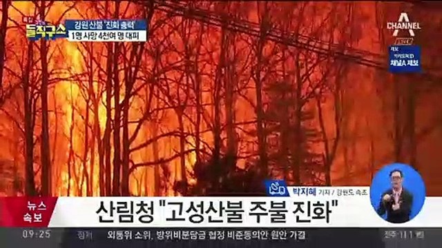고성 산불, 속초까지 2시간…“마을 빨갛게 변했다”