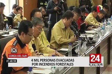 Corea del Sur: cuatro mil personas evacuadas por incendios forestales