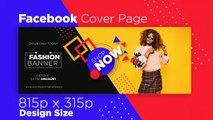 Facebook Cover Design For Advertising Banner In Adobe Illustrator CC 2019