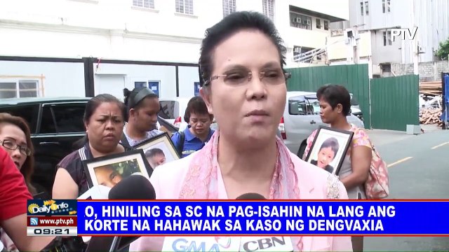 PAO, hiniling sa SC na pag-isahin na lang ang korte na hahawak sa kaso ng Dengvaxia