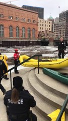 Stranded Dog Rescued from Frozen River