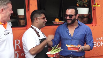 Saif ali khan LAUNCHES  Marriott On Wheels 1st Mobile Food Truck